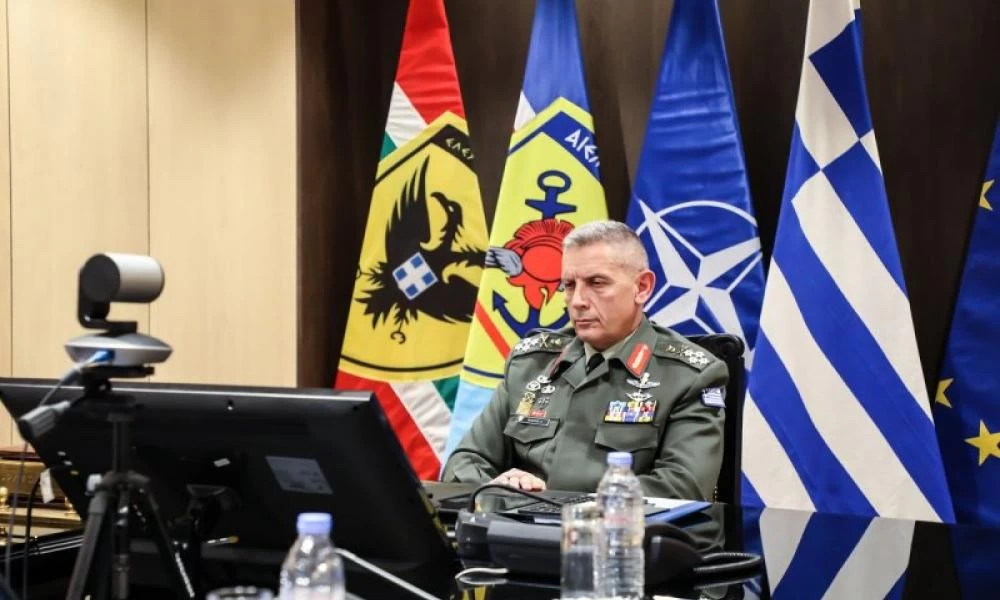 Σε τηλεδιάσκεψη στη Σύνοδο της Στρατιωτικής Επιτροπής της ΕΕ συμμετείχε ο Φλώρος